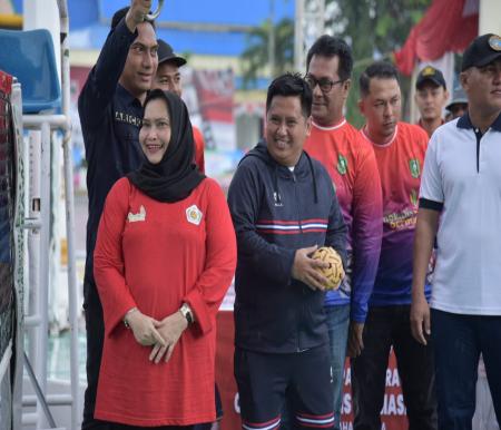 Bupati Bengkalis turnamen Sepak Takraw Camat Bengkalis Bermasa Cup Tahun 2023 (foto/zulkarnain)